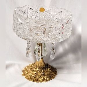 Antique Monarch Handcut Lead Crystal Table Decor/Servingware/Candleholder Gemany